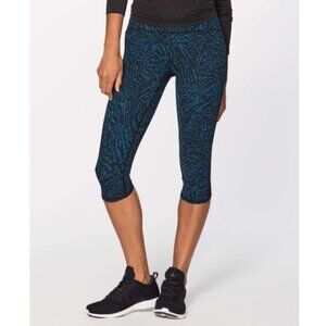 Lululemon Train Times Crop (17") Pulse Capri Black Size 4